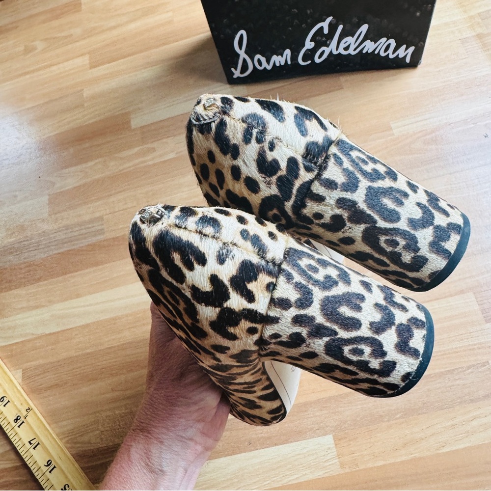 Sam Edelman leopard leather round toe pumps size 6 - Picture 5 of 13